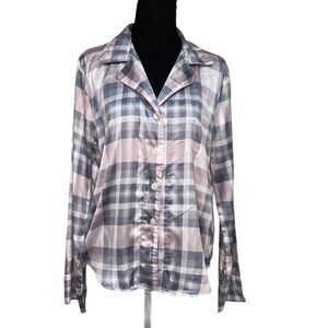Victoria’s Secret Button Up Plaid Pajama Top